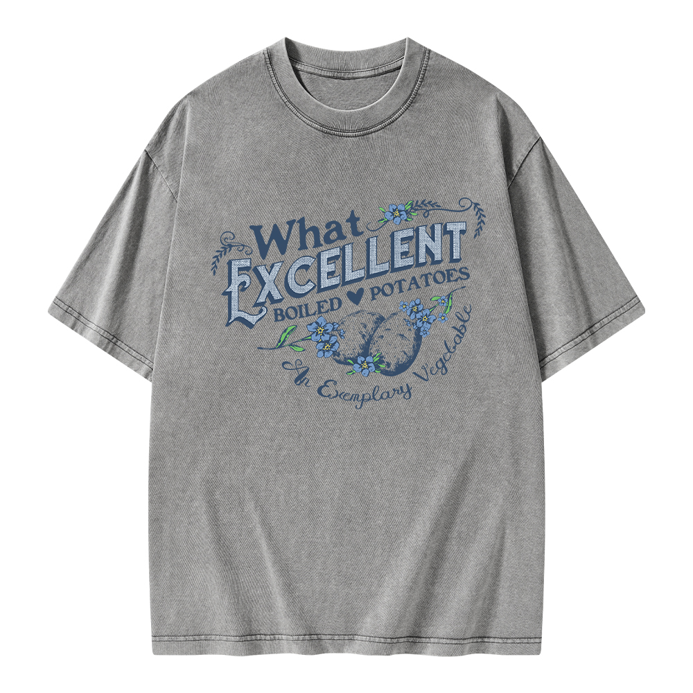 Pagewings What Excellent Boiled Potatoes Unisex Washed T-shirt