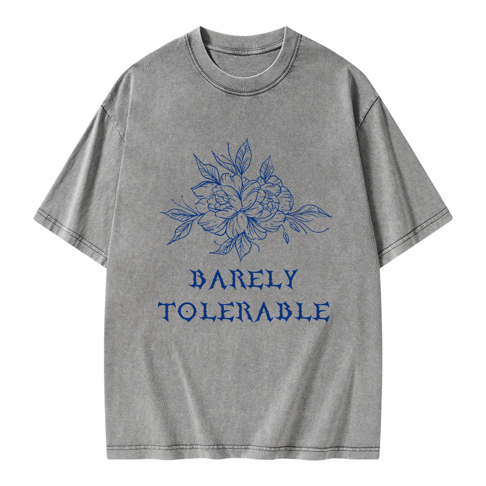 Pagewings Barely Tolerable Unisex Washed T-shirt