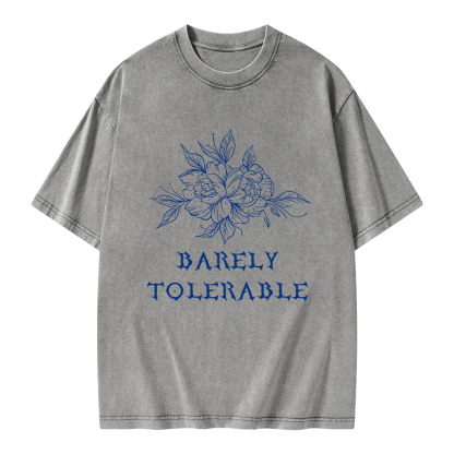 Pagewings Barely Tolerable Unisex Washed T-shirt