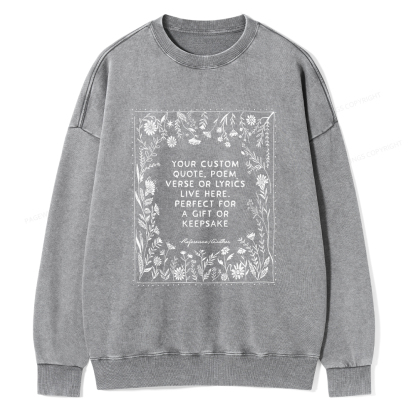 Pagewings Personalized  Quote Unisex Washed Sweatshirt