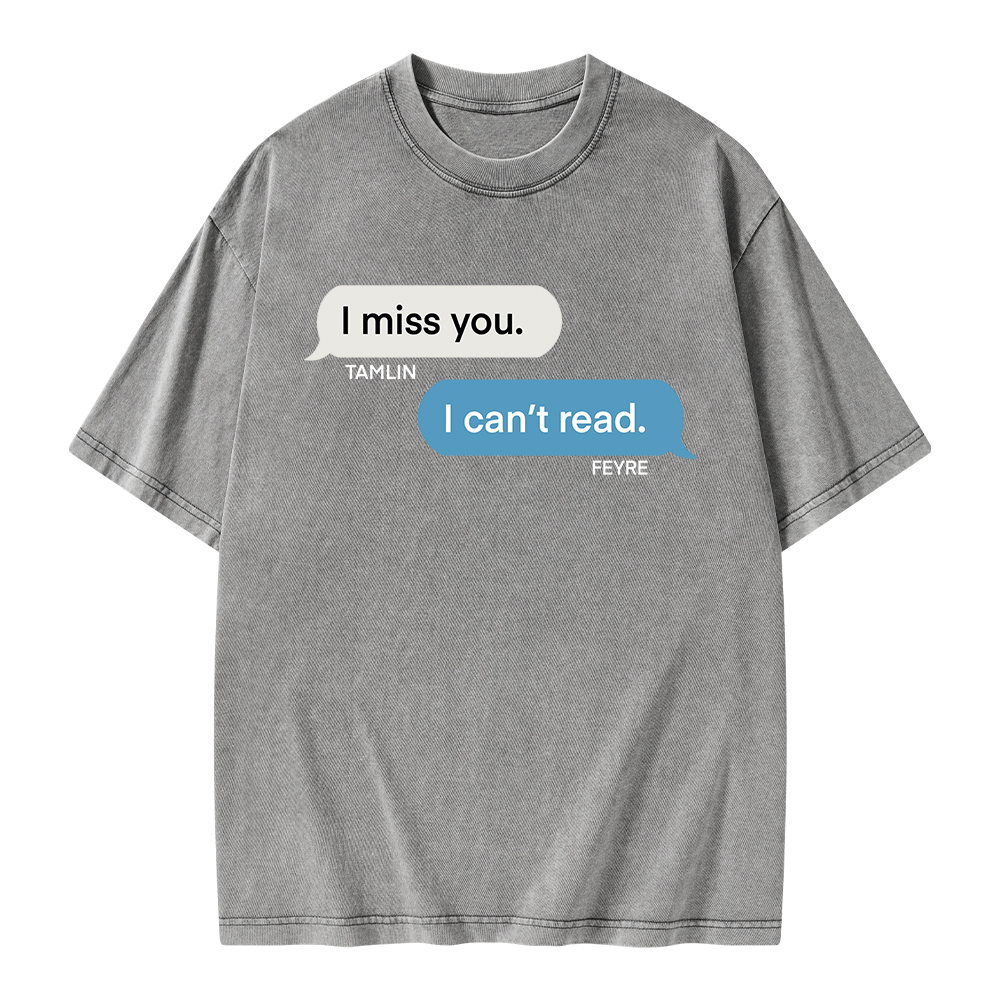 Pagewings  Fantasy I Can’t Read Unisex Washed T-shirt