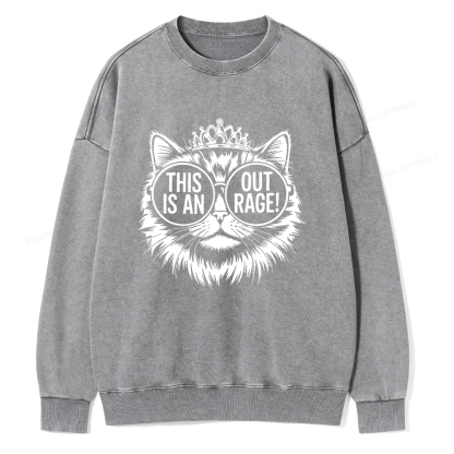 Pagewings This Is An Outrage Unisex Washed Sweatshirt