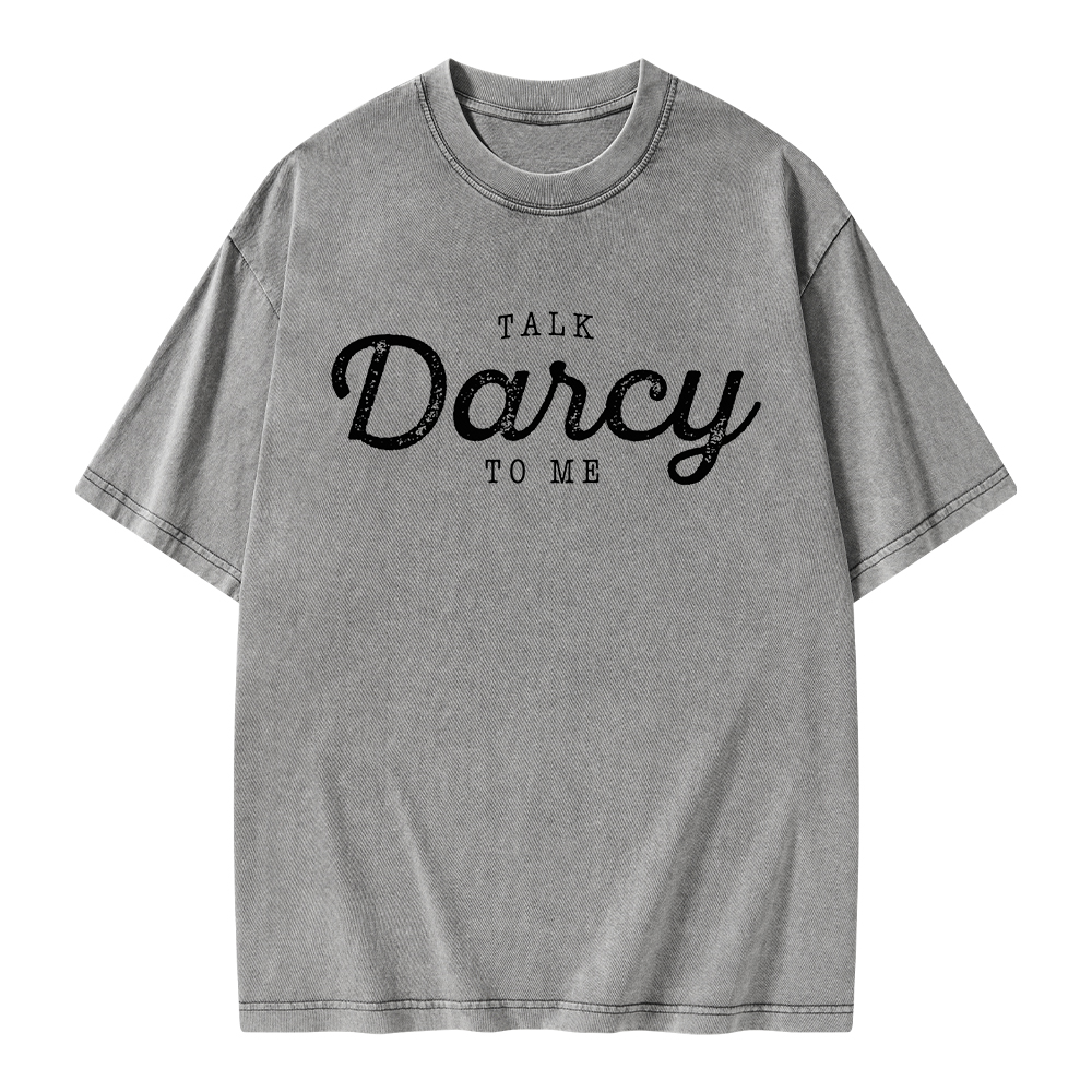 Pagewings Talk Darcy To Me Unisex Washed T-shirt