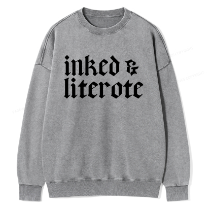 Pagewings Inked Literate Unisex Washed Sweatshirt