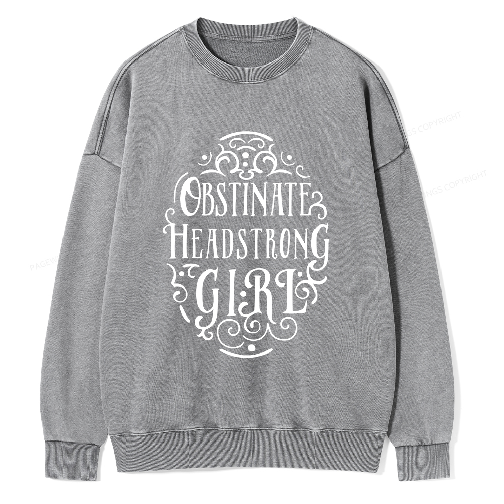 Pagewings Obstinate Unisex Washed Sweatshirt