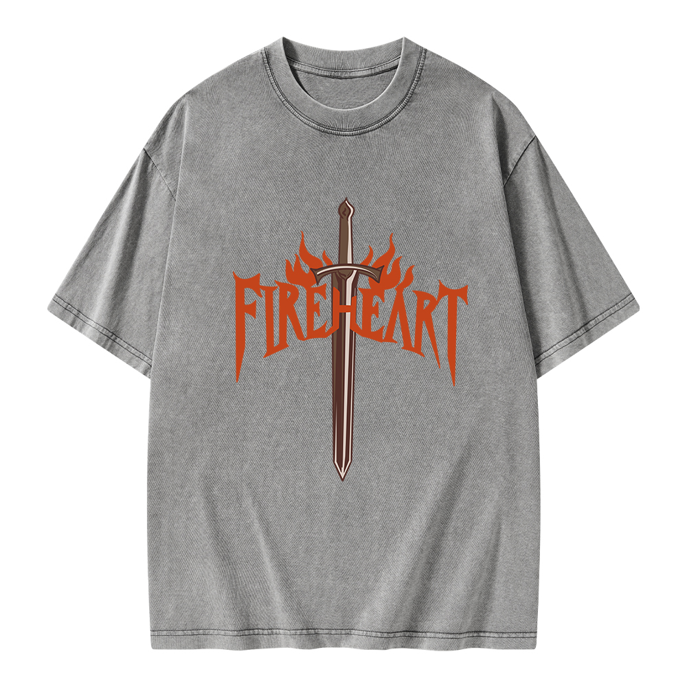 Pagewings Fireheart Unisex Washed T-shirt