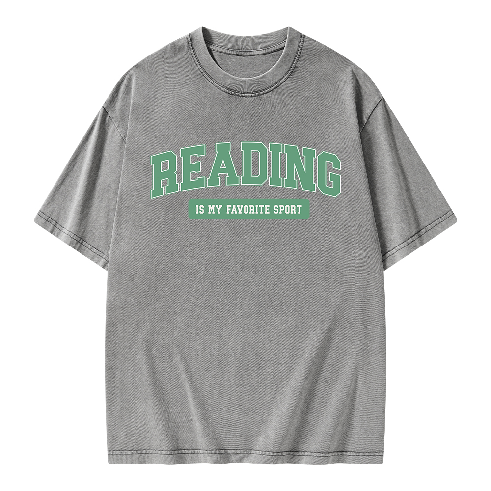 Pagewings Reading Is My Favorite Sport Unisex Washed T-shirt