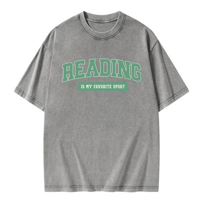 Pagewings Reading Is My Favorite Sport Unisex Washed T-shirt