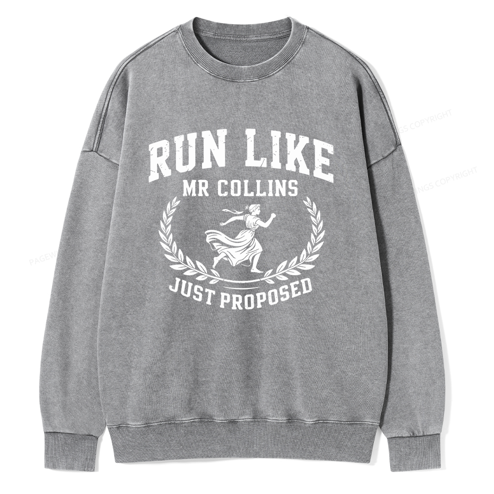 Pagewings Just Proposed Unisex Washed Sweatshirt