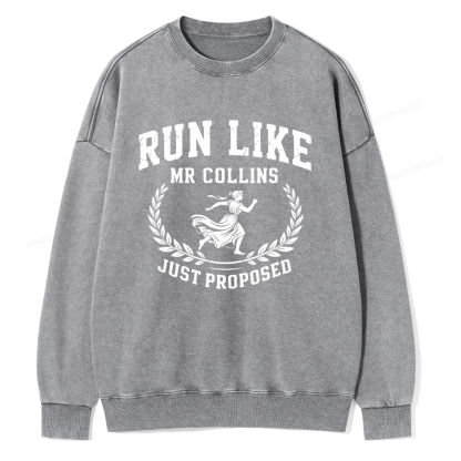 Pagewings Just Proposed Unisex Washed Sweatshirt