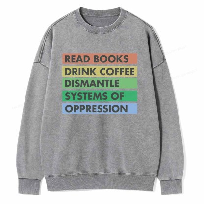 Pagewings Read Books T-Shirt Unisex Washed Sweatshirt