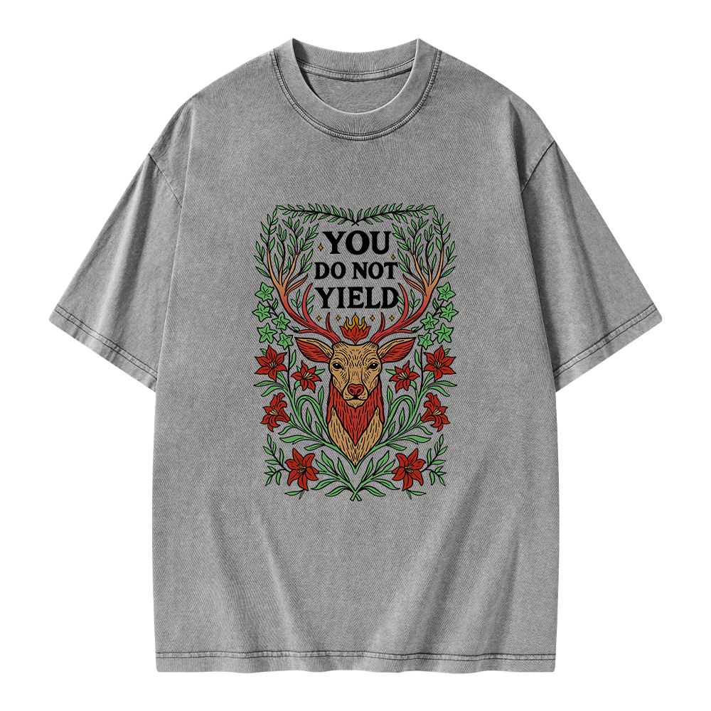 Pagewings You Do Not Yield Unisex Washed T-shirt