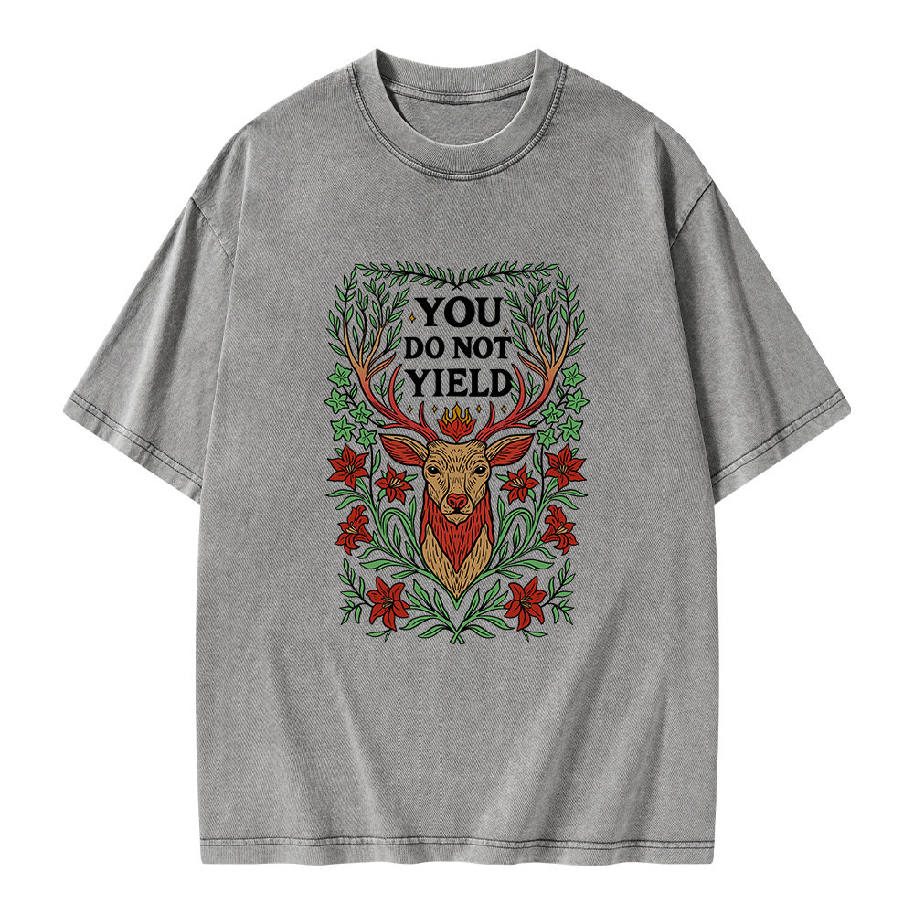 Pagewings You Do Not Yield Unisex Washed T-shirt