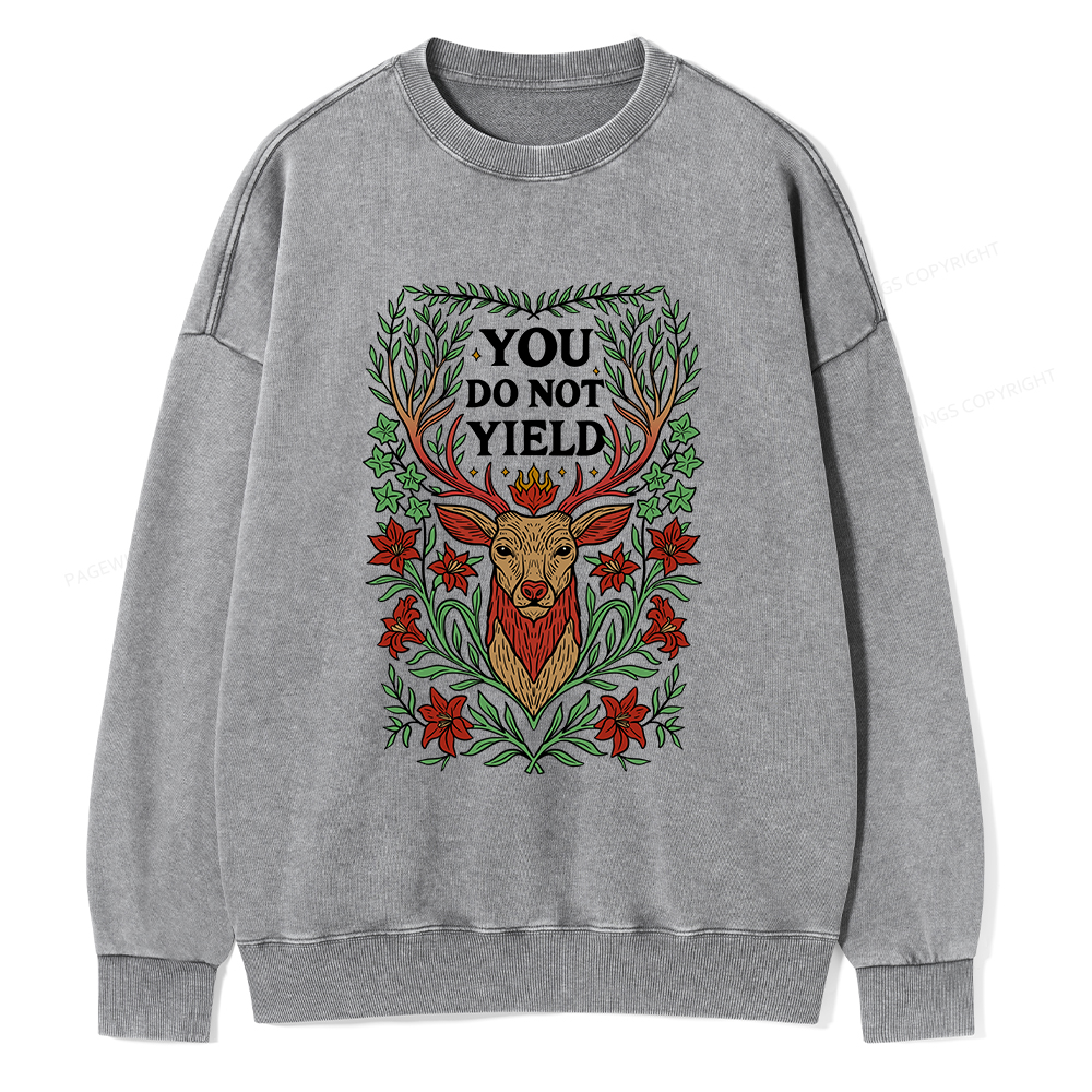 Pagewings You Do Not Yield Unisex Washed Sweatshirt
