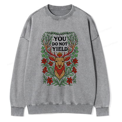 Pagewings You Do Not Yield Unisex Washed Sweatshirt