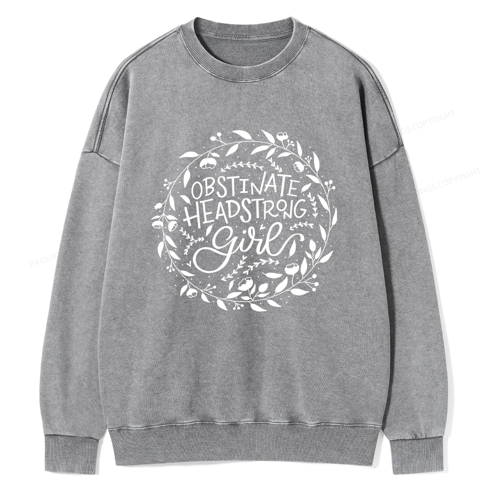 Pagewings Obstinate Unisex Washed Sweatshirt