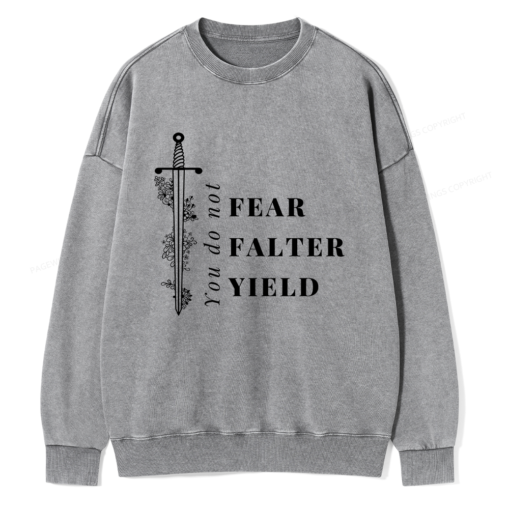 Pagewings You Do Not Yield Unisex Washed Sweatshirt