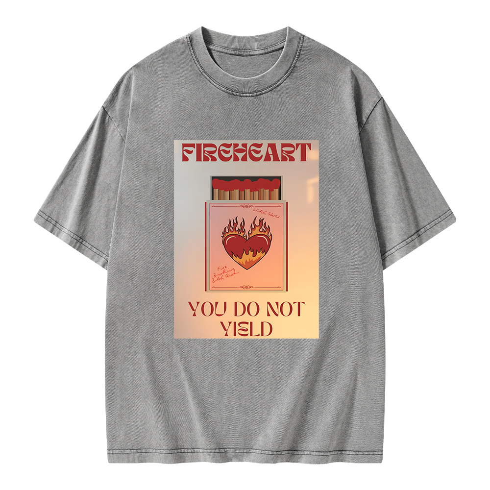 Pagewings Fireheart Unisex Washed T-shirt
