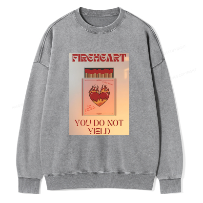 Pagewings Fireheart Unisex Washed Sweatshirt