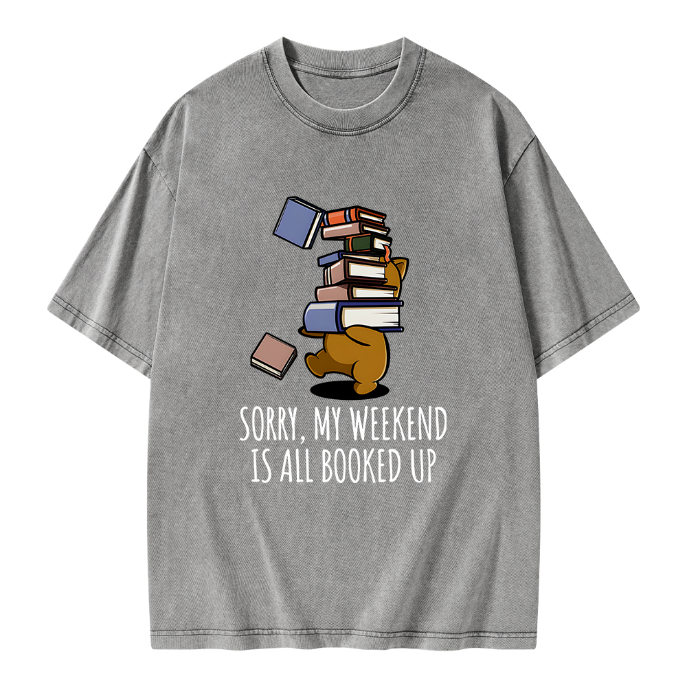 Pagewings Weekend Booked Up Unisex Washed T-shirt