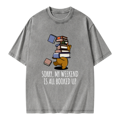 Pagewings Weekend Booked Up Unisex Washed T-shirt