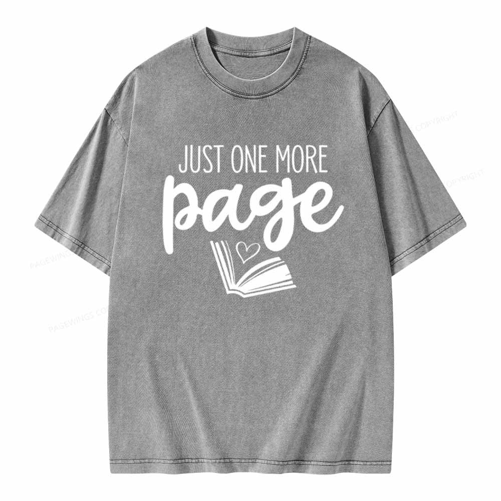 Pagewings Just One More Page Unisex Tee Unisex Washed T-shirt