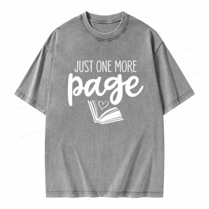 Pagewings Just One More Page Unisex Tee Unisex Washed T-shirt