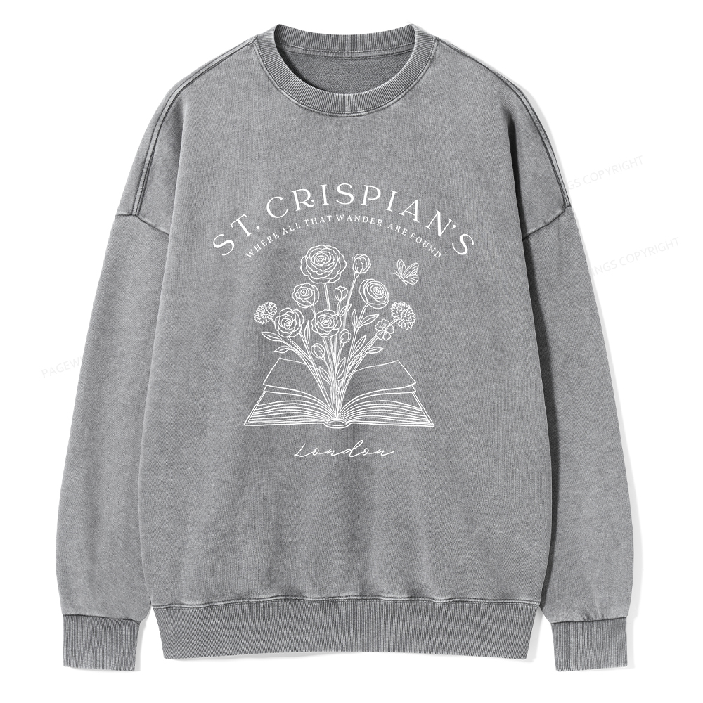 Pagewings Where Things Wander To Be Found Unisex Washed Sweatshirt