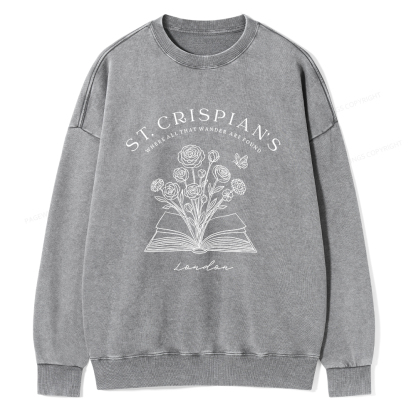 Pagewings Where Things Wander To Be Found Unisex Washed Sweatshirt