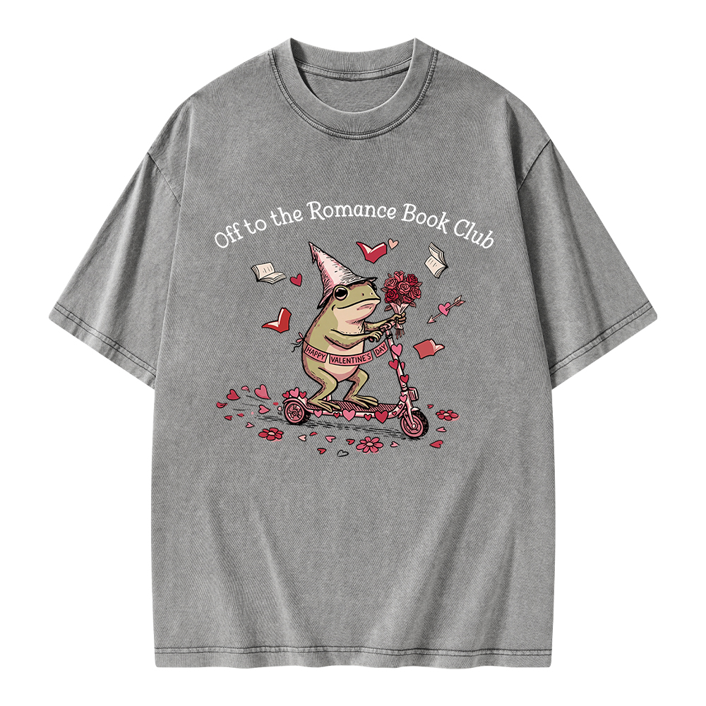 Pagewings Off to the Romance Book Club Unisex Washed T-shirt