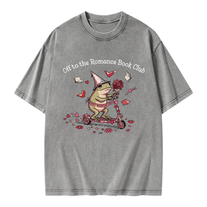 Pagewings Off to the Romance Book Club Unisex Washed T-shirt