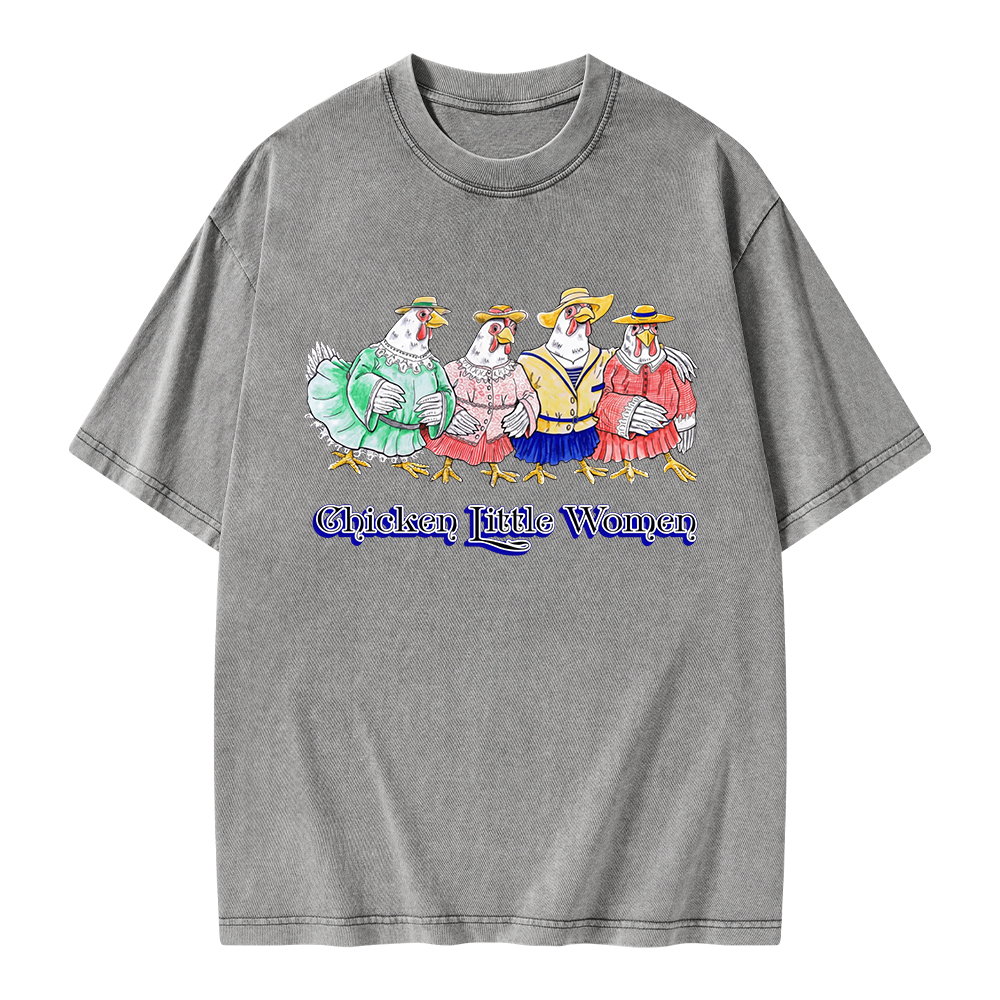 Pagewings Chicken Unisex Washed T-shirt