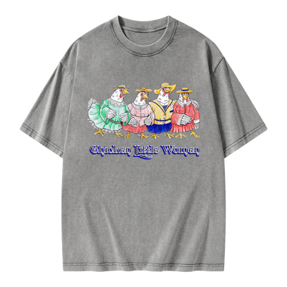 Pagewings Chicken Unisex Washed T-shirt