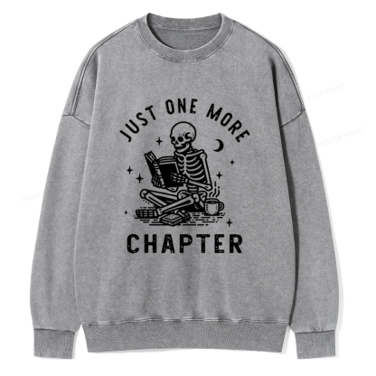 Pagewings Just One More Chapter Bookish lover Classic T-Shirt Unisex Washed Sweatshirt