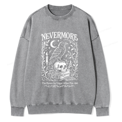 Pagewings Nevermore Unisex Washed Sweatshirt