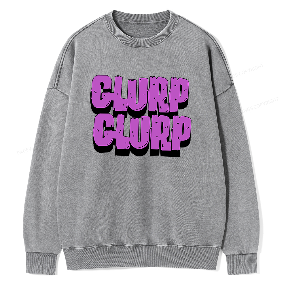 Pagewings Glurp Glurp Unisex Washed Sweatshirt