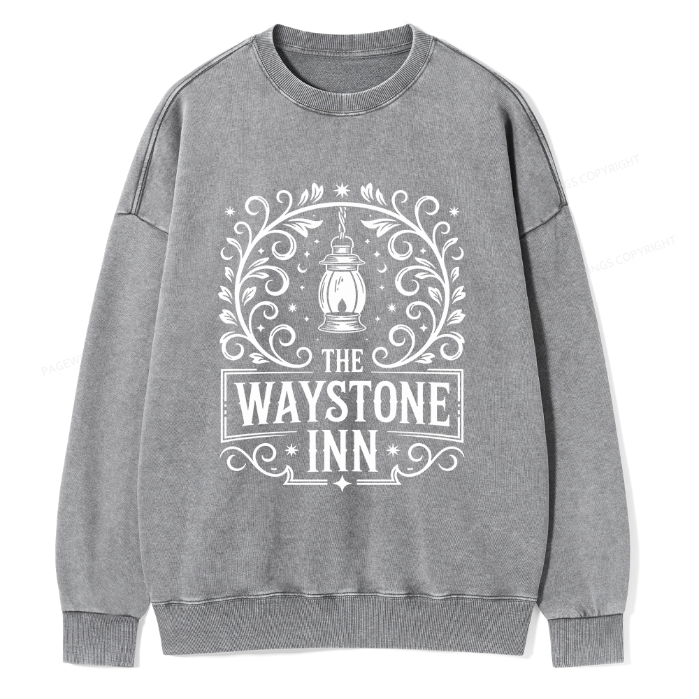 Pagewings The Waystone Inn Unisex Washed Sweatshirt