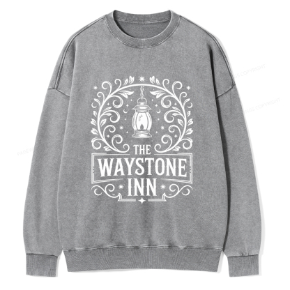 Pagewings The Waystone Inn Unisex Washed Sweatshirt
