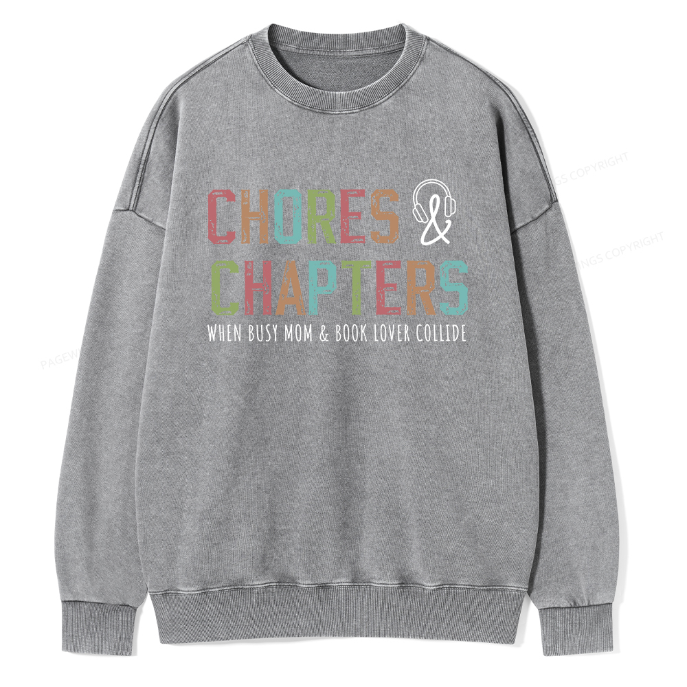 Pagewings Audiobook Lover Unisex Washed Sweatshirt