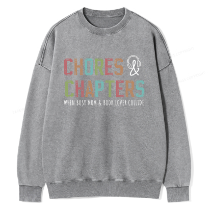 Pagewings Audiobook Lover Unisex Washed Sweatshirt