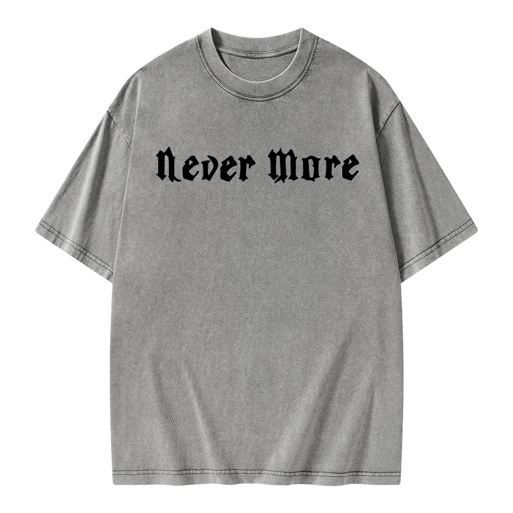 Pagewings Never More Unisex Washed T-shirt