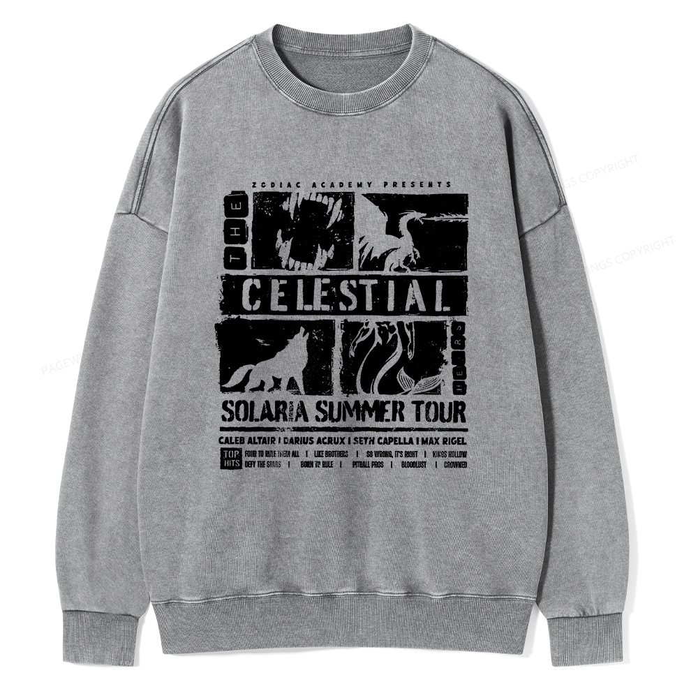 Pagewings The Celestial Heirs Unisex Washed Sweatshirt