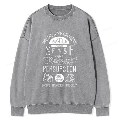 Pagewings By A Lady Unisex Washed Sweatshirt