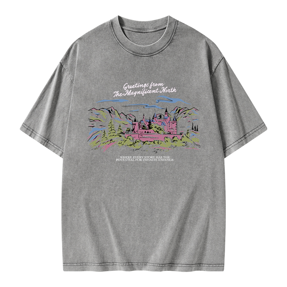 Pagewings Magnificent North Unisex Washed T-shirt