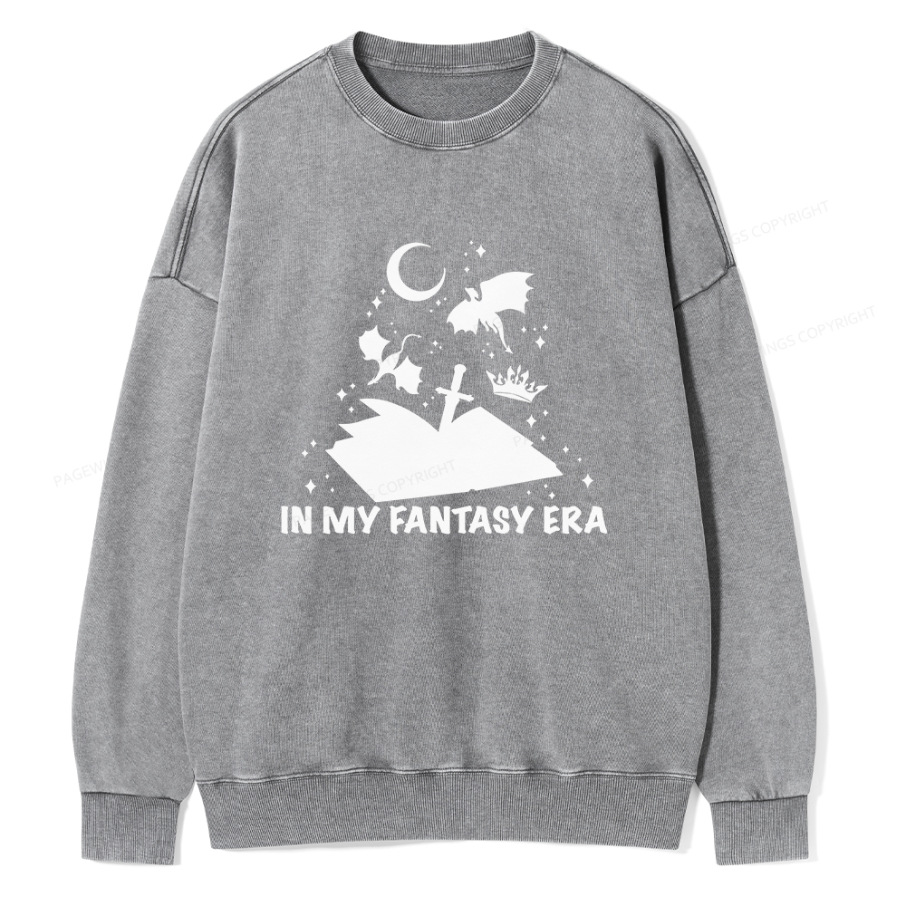 Pagewings In My Fantasy Era Unisex Washed Sweatshirt