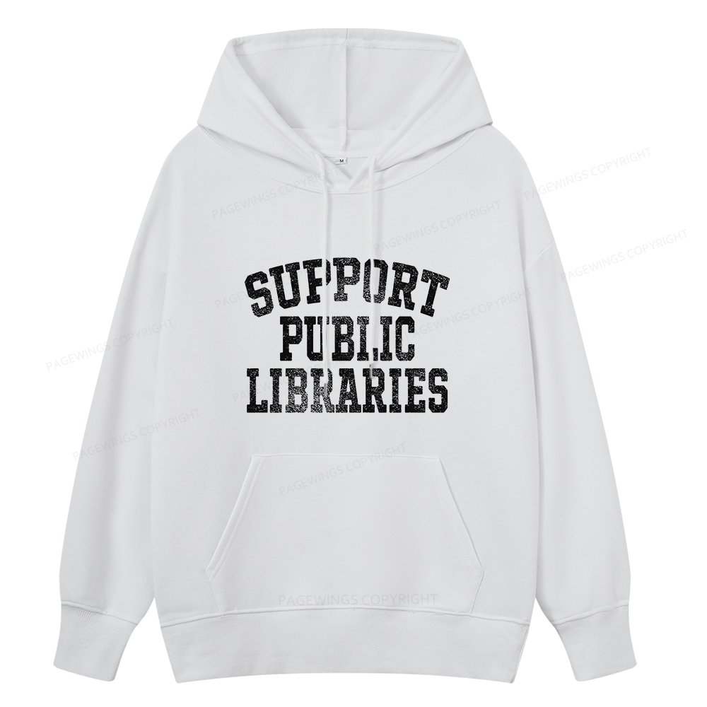 Pagewings Support Public Libraries Unisex Classic Hoodie