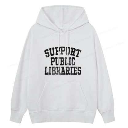 Pagewings Support Public Libraries Unisex Classic Hoodie