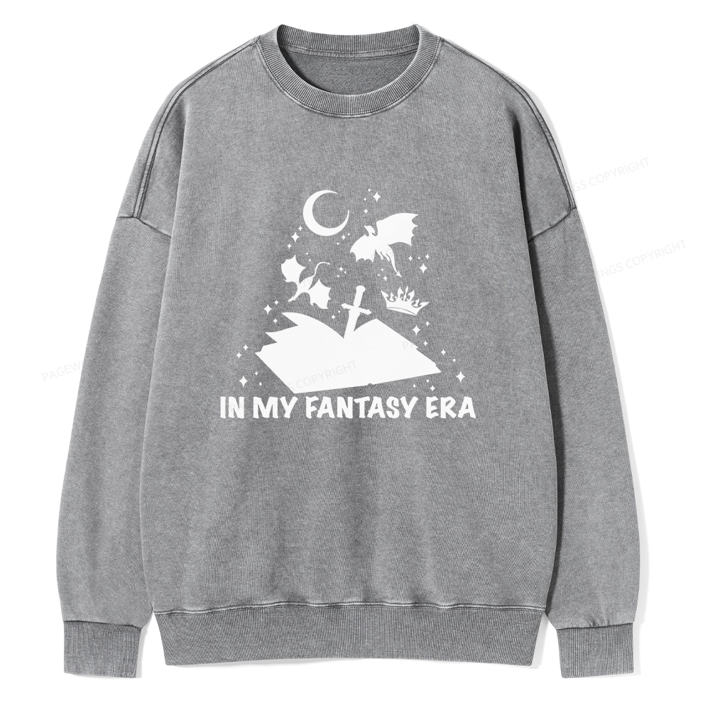 Pagewings In My Fantasy Era Unisex Washed Sweatshirt