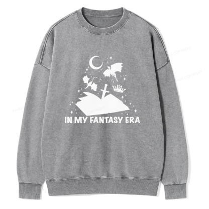Pagewings In My Fantasy Era Unisex Washed Sweatshirt