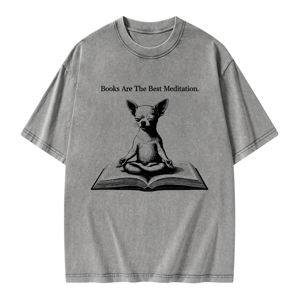 Pagewings Books Are The Best Meditation Unisex Washed T-shirt